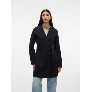 Vmemma - Jas - Lang - Gespreide Kraag - Drukknoopsluiting - Volledig Gevoerd