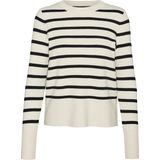 VERO MODA - VMSaba - Trui - Beige/Zwart - Lange Mouw