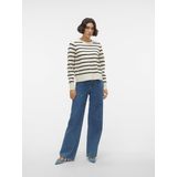 VERO MODA - VMSaba - Trui - Beige/Zwart - Lange Mouw