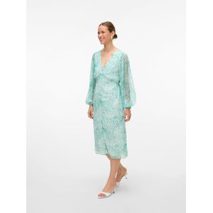 Vmsmilla - Lange Jurk - Midi - V-Hals - Lange Mouwen - Regular Fit
