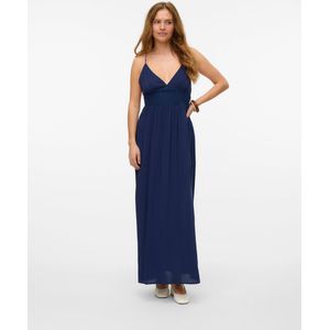 Vmgrace - Lange Jurk - Maxi - Mouwloos - V-Hals - Loose Fit - Kanten Detail
