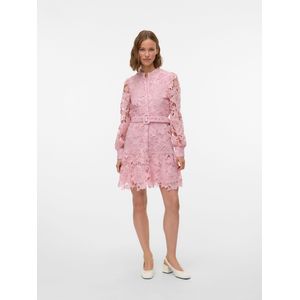 Vmariana - Kanten Jurk - Kort - Lange Mouwen - Riemsluiting