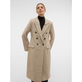 Vmanna - Faur Fux - Jas - Omkeerbaar - Lang - Knoopsluiting met Dubbele Knopenrij