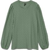 Vmcflower - Blouse - O-hals - Lange Mouwen - Ballonmouwen - Regular Fit