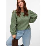 Vmcflower - Blouse - O-hals - Lange Mouwen - Ballonmouwen - Regular Fit