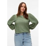 Vmcflower - Blouse - O-hals - Lange Mouwen - Ballonmouwen - Regular Fit