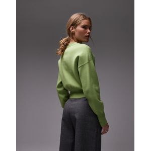 TOPSHOP - Gebreid vest - Lichtgroen