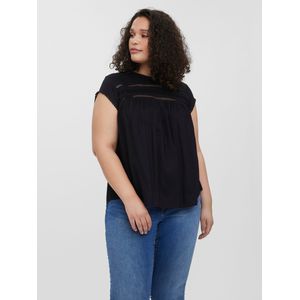 VERO MODA CURVE Top met Plooien Zwart