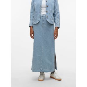 Vmbirkley - Mid Waist - Denim Rok - Enkel Lengte - Zijsplitten