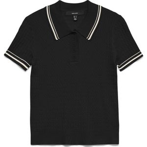 Vmsilla - Gebreide Pullover - Korte Mouwen - Polo Hals - Rib Fit