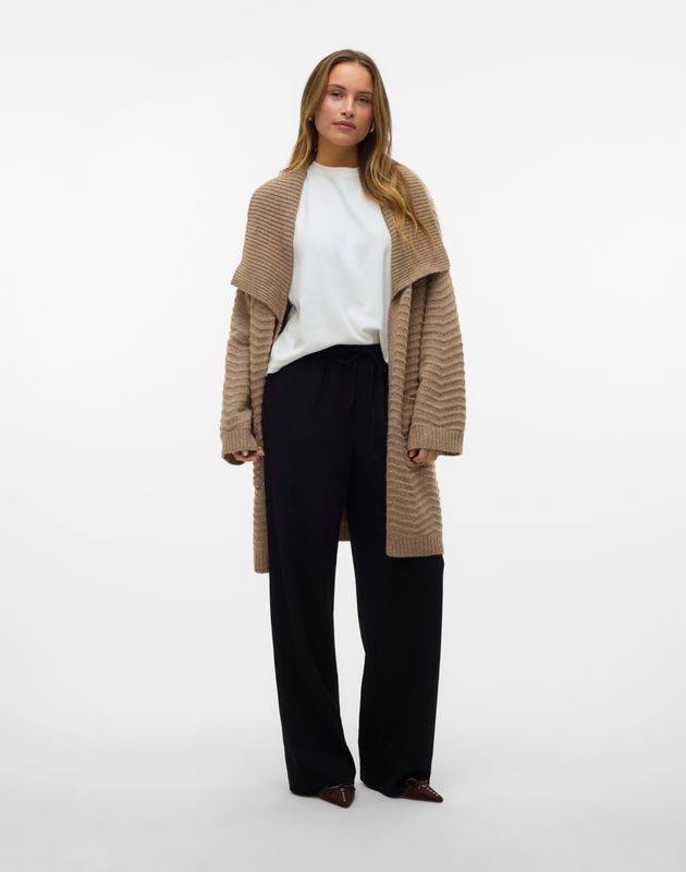 Vmliv - Gebreid Vest - V-Hals - Lange Mouwen - Lang