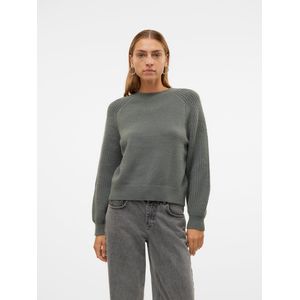 Gebreide Pullover - O-hals - Lange Mouwen - Ballonmouwen - Regular Fit