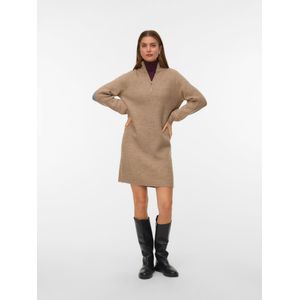Vmlefile - Midi-jurk - Gebreid - Hoge Hals - Lange Mouwen - Regular Fit