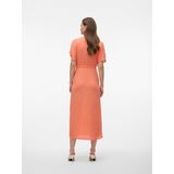 Vmmenny - Lange Jurk - V-Hals - Korte Mouwen - Elastische Taille