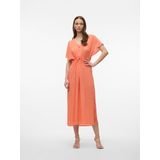 Vmmenny - Lange Jurk - V-Hals - Korte Mouwen - Elastische Taille