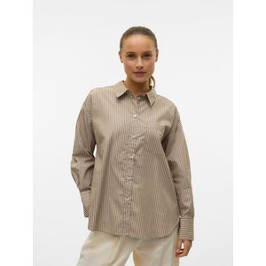 Vero Moda - Parina Loose Stripe - Blouse - Lange Mouwen - Losse Pasvorm - 100% Biologisch Katoen
