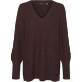Vmanjastinna - Gebreide Pullover - V-Hals - Lange Mouwen - Ballonmouwen