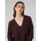 Vmanjastinna - Gebreide Pullover - V-Hals - Lange Mouwen - Ballonmouwen