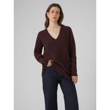Vmanjastinna - Gebreide Pullover - V-Hals - Lange Mouwen - Ballonmouwen