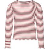 VERO MODA - Top - Roze - Katoen - O-hals met Lange Mouwen