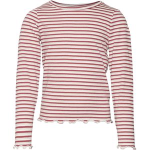 VERO MODA - Top - Roze - Katoen - O-hals met Lange Mouwen