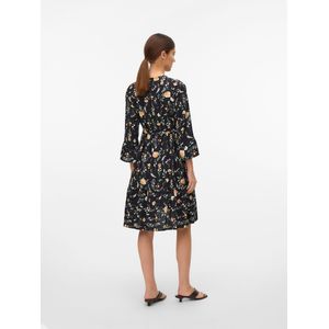 Jurk - V-Hals - 3/4 Mouwen - Print - Regular Fit