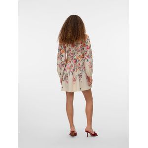 Vmkristin - Korte Jurk - Bloemenprint - Hoge Hals - Lange Mouwen - Regular Fit
