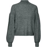Vmnewrubellefile - Gebreide Pullover - Hoge Hals - Lange Mouwen - Ballonmouwen