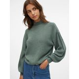 Vmnewrubellefile - Gebreide Pullover - Hoge Hals - Lange Mouwen - Ballonmouwen