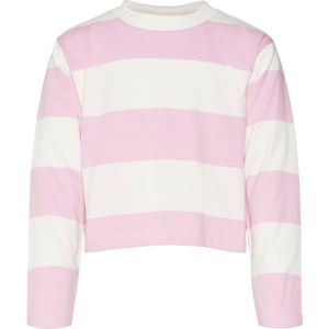 VERO MODA GIRL Gestreepte Crop Top VMONELLA Roze/Wit