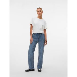 Vmtessa - High Rise Wide Leg Fit Jeans - Stonewash - Wide Fit