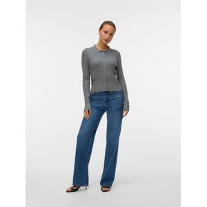 Vmvadin - Vest - Slim Fit - Lange Mouwen - Polo Hals - Knoopsluiting