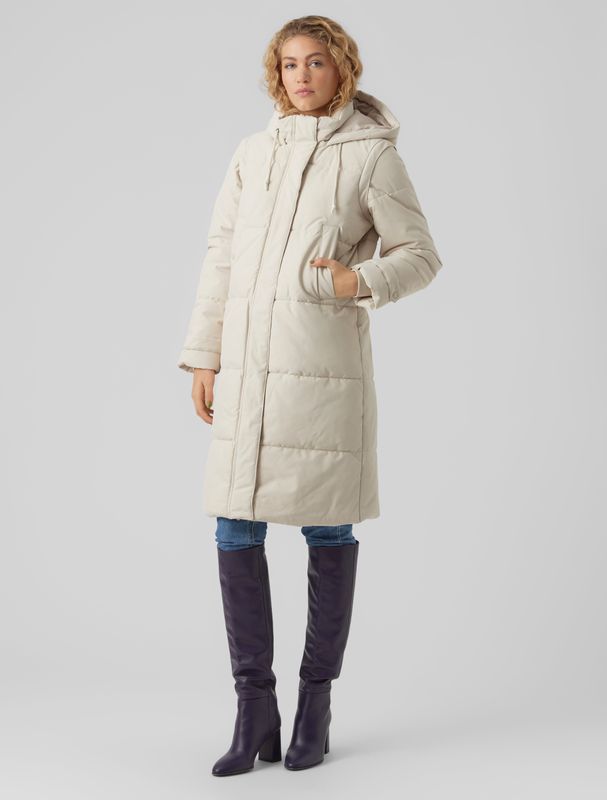 Vero Moda - VMMARGARET LONG COAT GA - Dames Jas - Oatmeal
