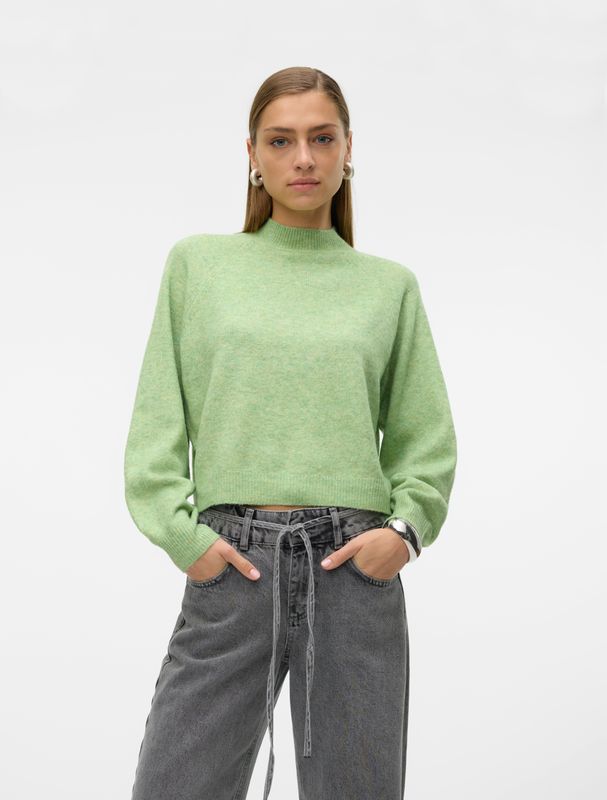 Vmleaf - Pullover - Gebreide Trui - Hoge Hals - Lange Mouwen - Regular Fit