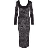 Vmmolly - Lange Jurk - Feestjurk - U-Hals - Lange Mouwen - Open Rug - Tight Fit