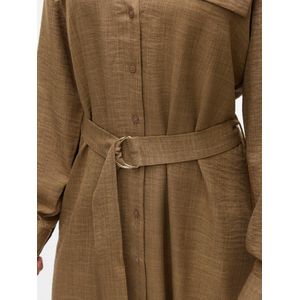 Blousejurk - Blauw - Katoen - Lange Mouwen - Regular Fit