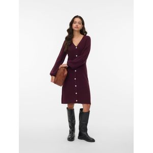 Aweve - Korte Jurk - Gebreide Jurk - V-Hals - Lange Mouwen - Oversized Fit