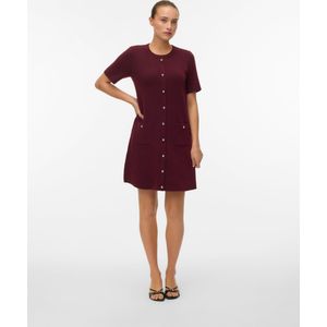 Vmjohanna - Midi-jurk - Gebreide Jurk - O-hals - Korte Mouwen