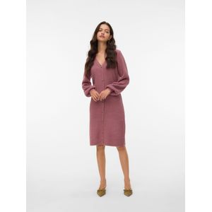 Aweve - Korte Jurk - Gebreide Jurk - V-Hals - Lange Mouwen - Oversized Fit