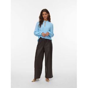 Top - Hoge Hals - Lange Mouwen - Ruches - Regular Fit