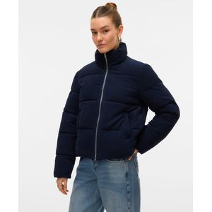 Vmdebra - Gequilte Jas - Hoge Hals - Kort - Lange Mouwen - Voorzakken - Volledig Gevoerd