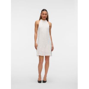 Vmamelia - Korte Jurk - Cocktailjurk - Mouwloos - Halternek - Pailletten Detail