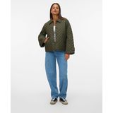 Vmholte - Gequilte Jas - Kort - Lange Mouwen - Knoopsluiting - Voorzakken - Volledig Gevoerd