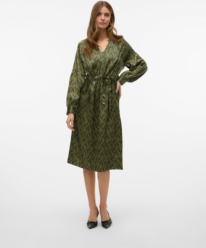 Vmlivia - Midi-jurk - Jersey - Lange Mouwen - Regular Fit