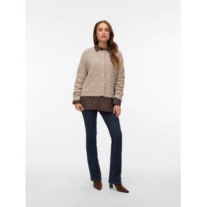 Awpurdie - Gebreid Vest - O-hals - Lange Mouwen - Knoopsluiting