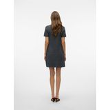 VERO MODA Vmjohanna Ss O-Neck Dress Exp, Medium grijs (grey melange), XS