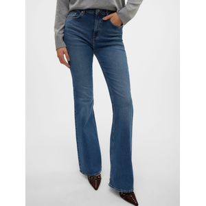 Vmselina - High Rise Flared Fit Jeans - Blauw - Katoen