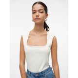 Basic Top - Vierkante Hals - Mouwloos - Slim Fit - Print