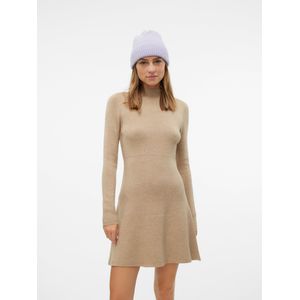 Tricot Jurk - Gebreid - Hoge Hals - Lange Mouwen - Regular Fit
