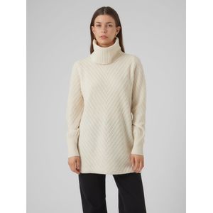 Vmanjastinna - Gebreide Pullover - Waterval Hals - Lange Mouwen - Hoge Manchetten - Lang